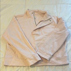 Cozy Pink Quarter-Zip Pullover